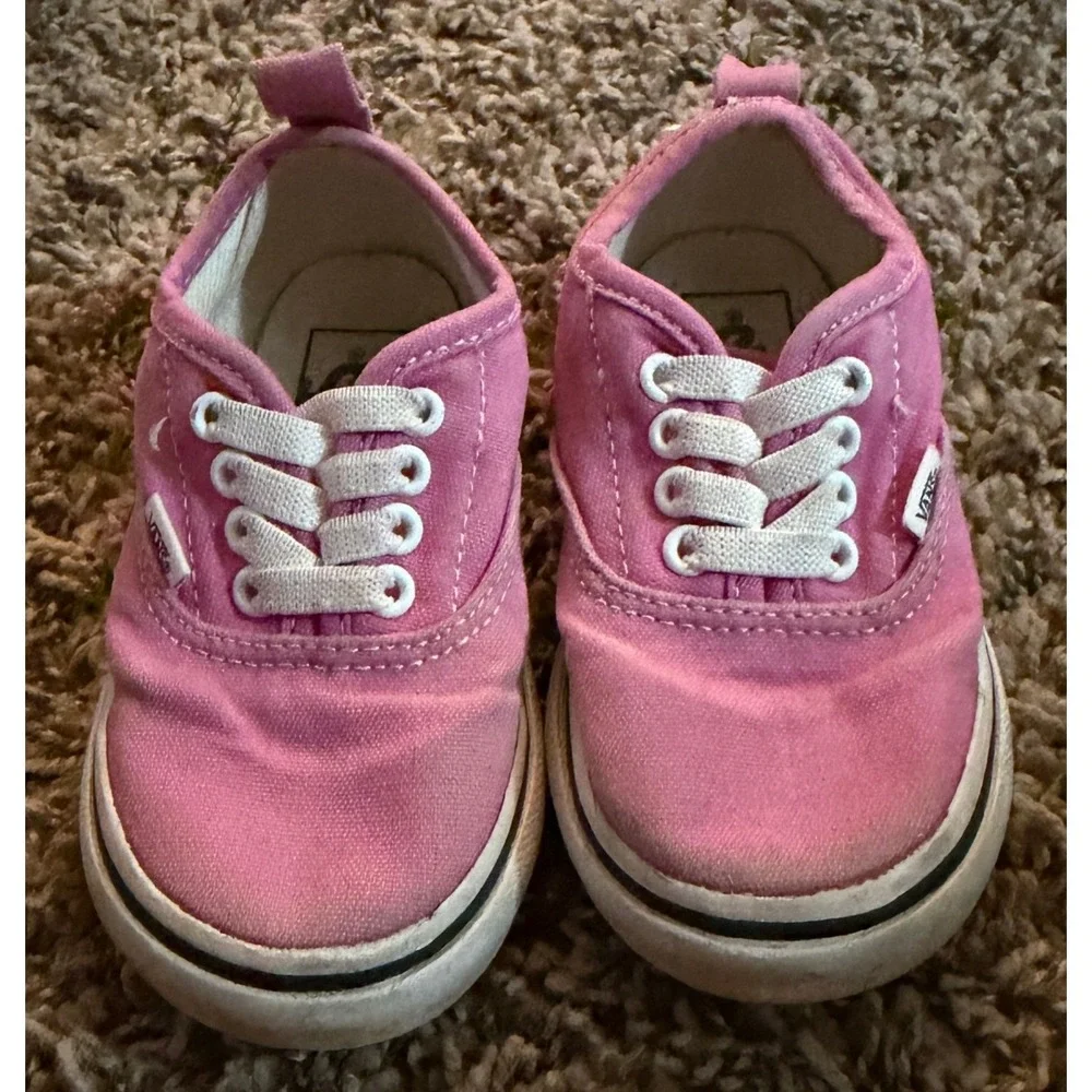 Van-Pink Toddler Canvas Athletic Skate Sneakers Size 6.5